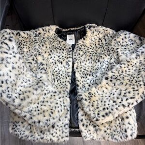 Vans Women's Faux Fur Animal Print Jacket